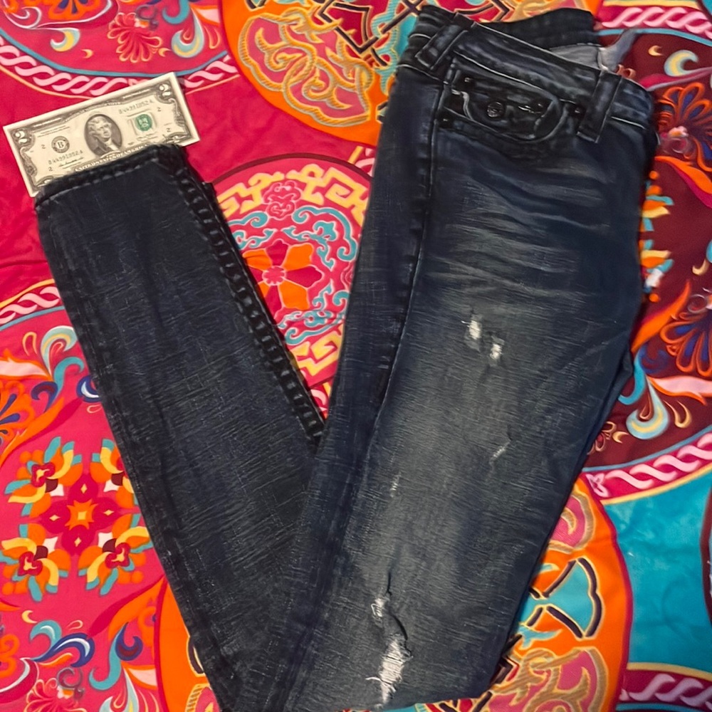 True Religion dark blue jeans